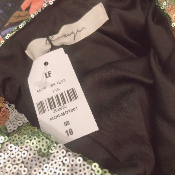 LF. Rouge Sequin Camo Camouflage Skirt Size 10 - Picture 6 of 6